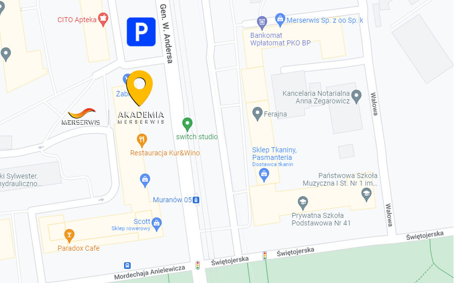 Akademia Merserwis w Google Maps